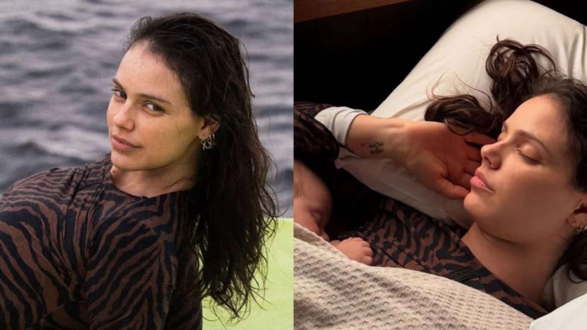 Laura Neiva exibe momento cheio de amor com a filha caçula; veja