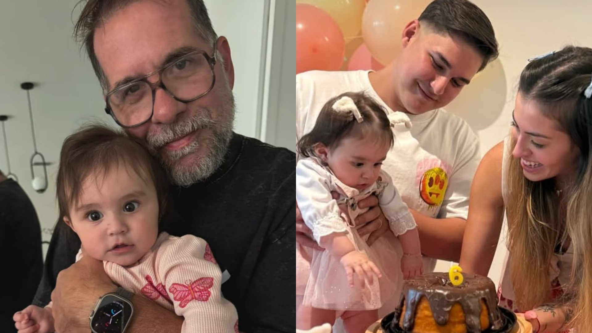 Leandro Hassum se declara ao comemorar mesversário da neta: ‘Minha luz’