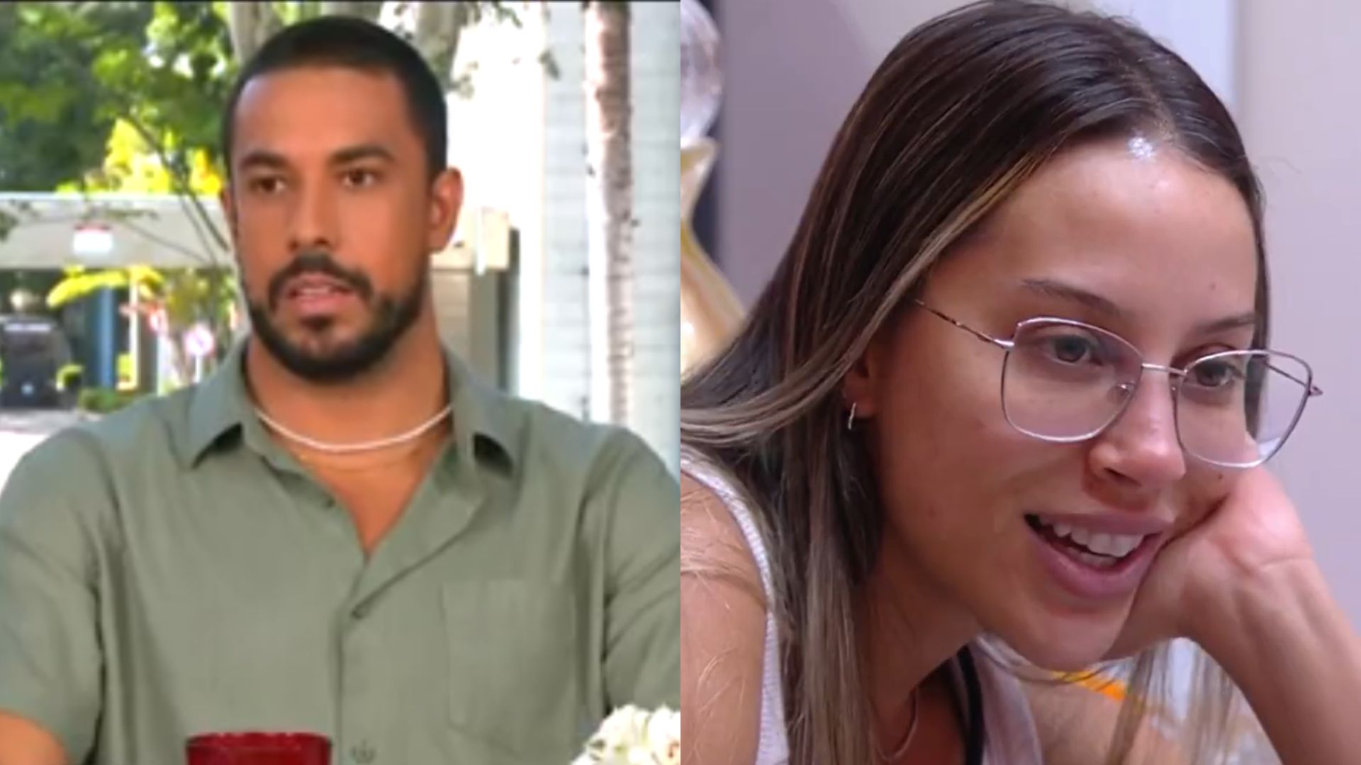 Fora do BBB 25, Maike reage a ‘flerte’ de Renata com outro brother