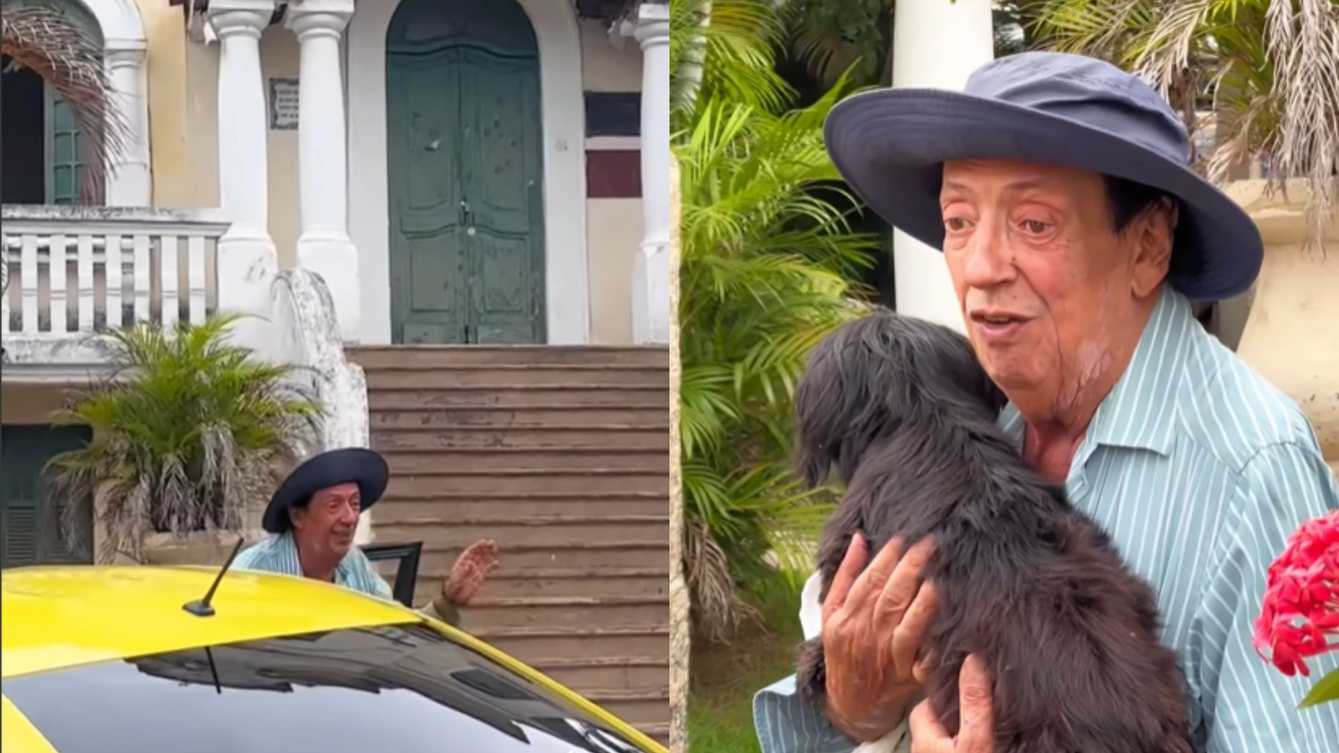 Marcos Oliveira, o Beiçola, se emociona ao receber casa no Retiro dos Artistas