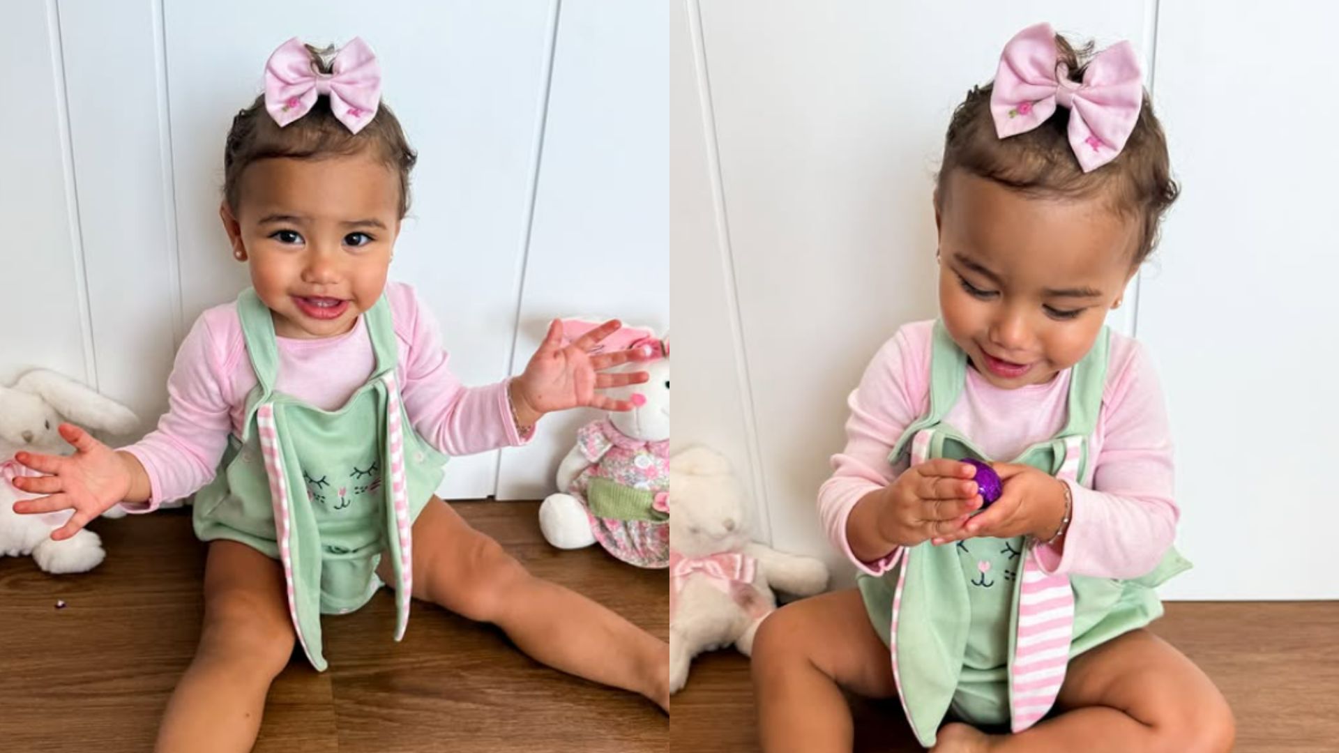 Filha de Neymar e Bruna Biancardi, Mavie se encanta com ovos de Páscoa