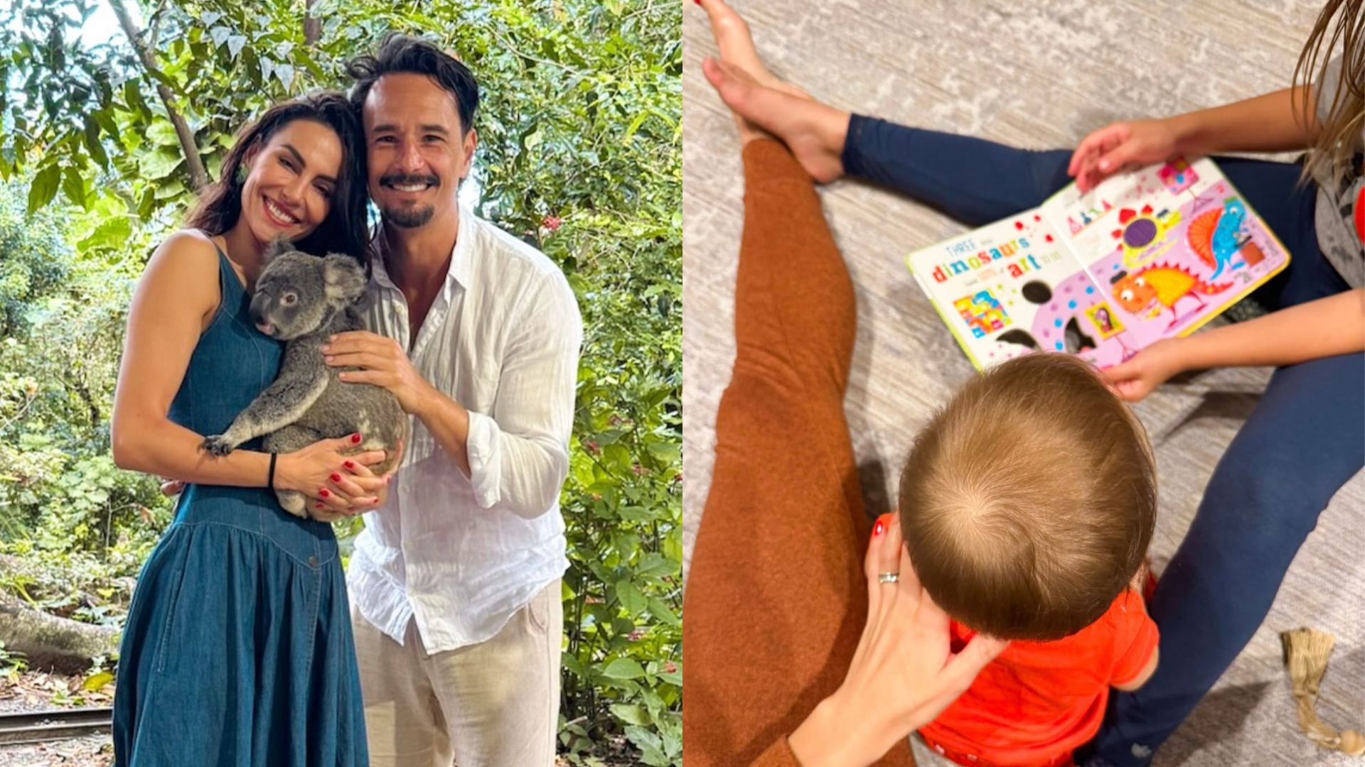 Discreta, Mel Fronckowiak exibe fotos de viagem em família com Rodrigo Santoro