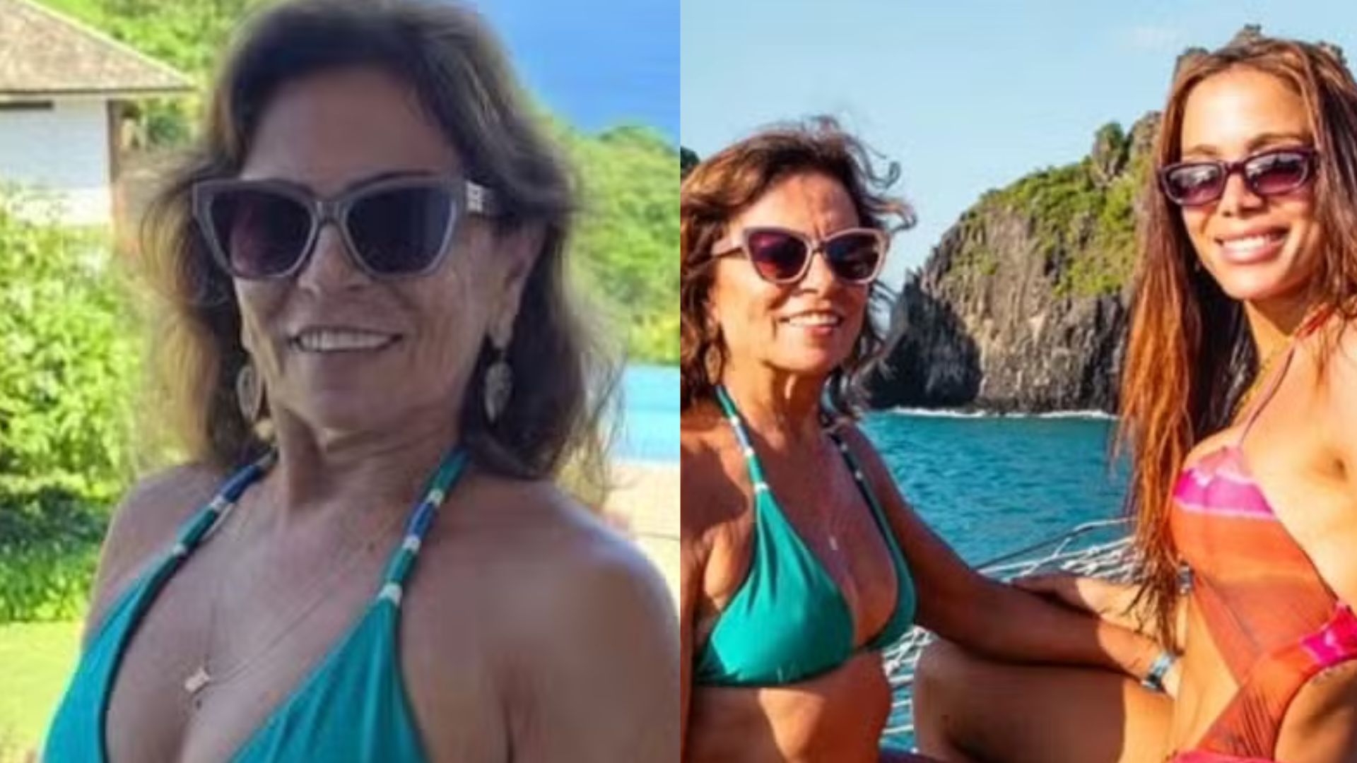Mãe de Anitta surge de biquíni e impressiona com boa forma: “Tá gata demais”