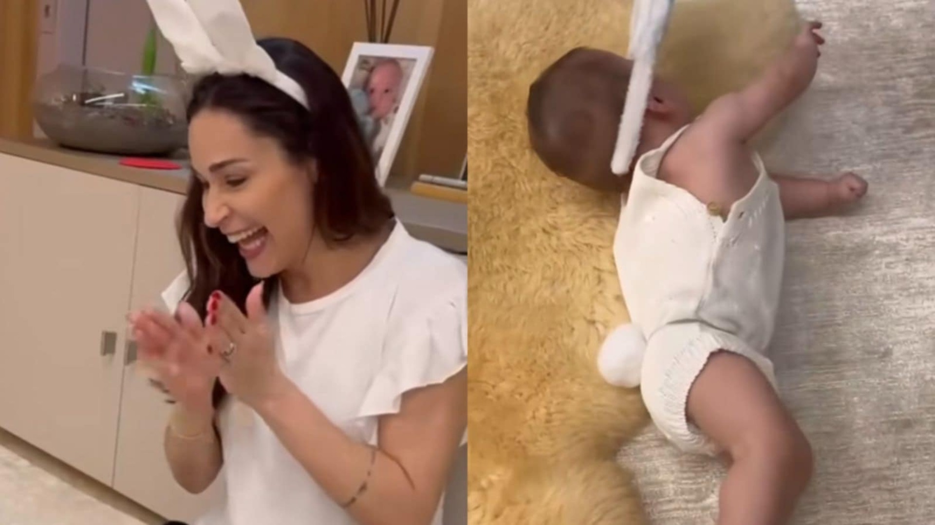 Nadja Haddad exibe vídeo de conquista marcante no desenvolvimento do filho