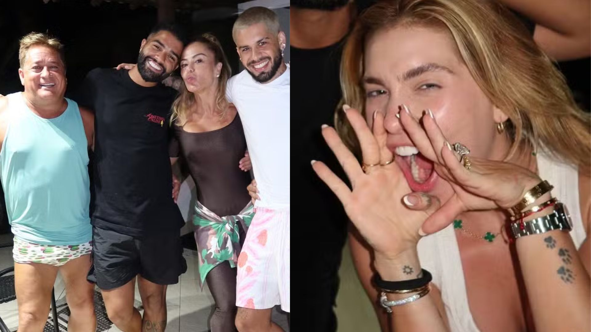 Poliana Rocha mostra fotos após curtir noite de festa em família