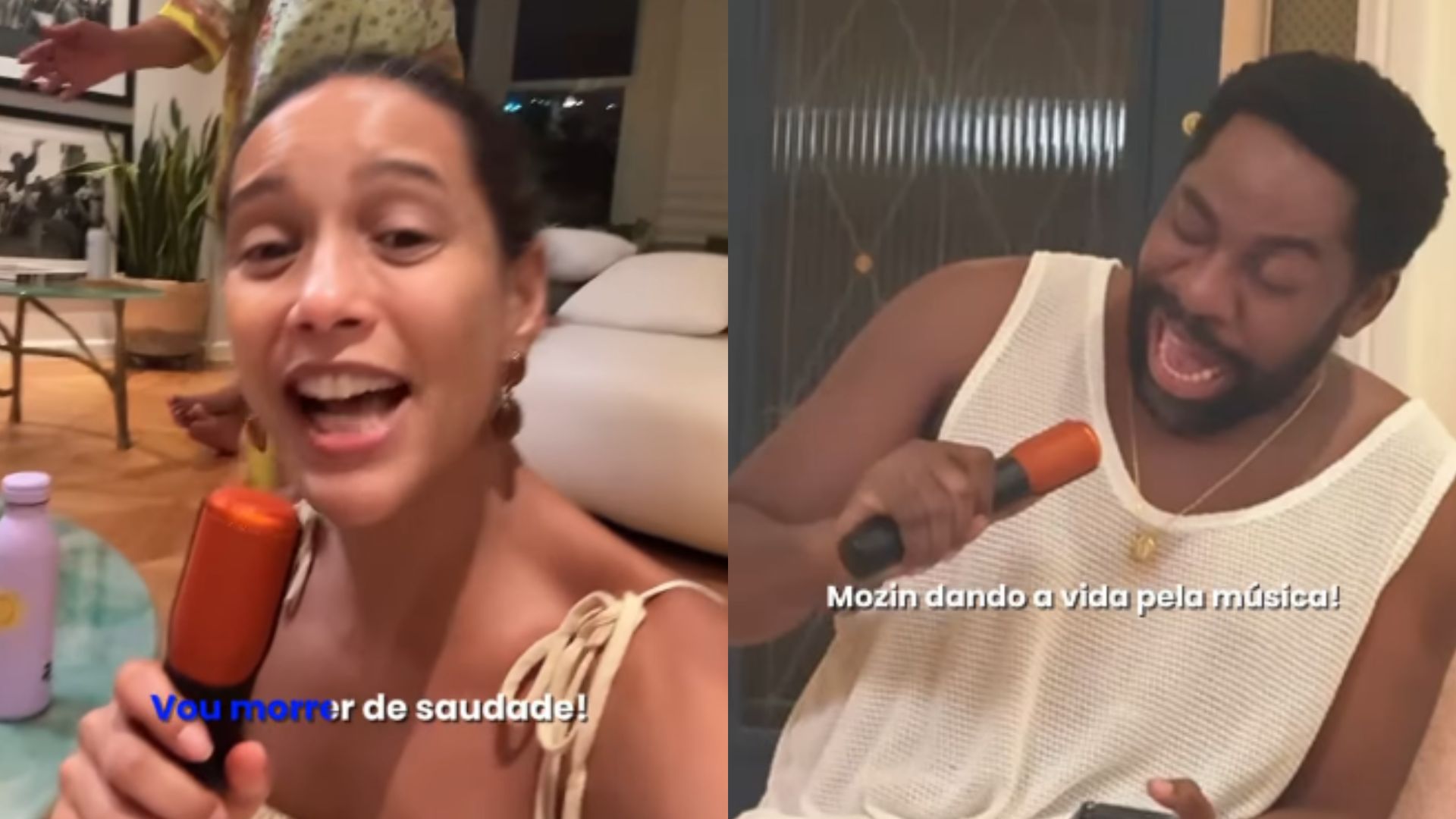 Na Páscoa, Taís Araujo mostra karaokê com Lázaro Ramos: “Muita alegria”
