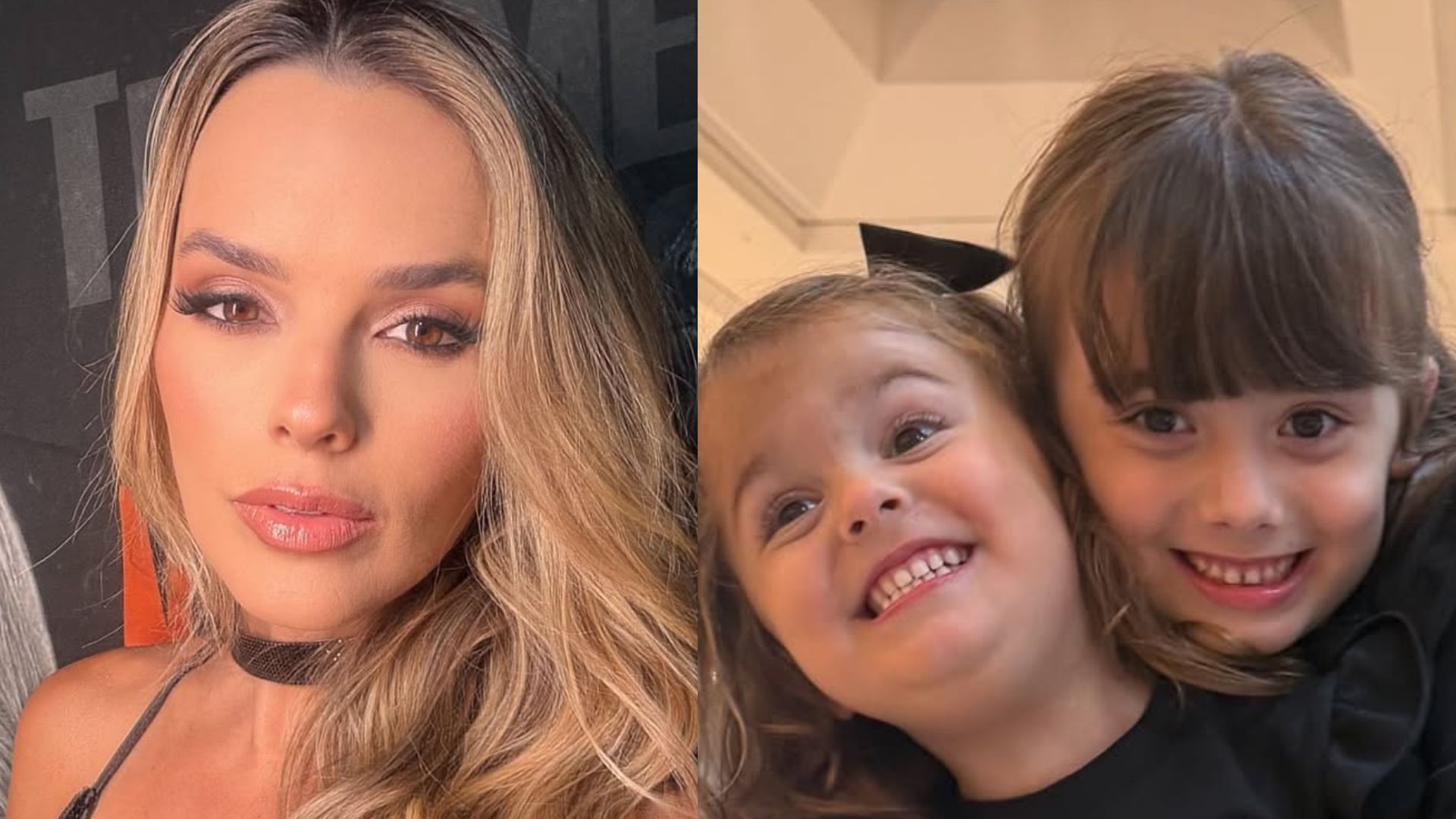 Thaeme encanta ao mostrar as filhas com looks combinando: ‘Tão lindas’