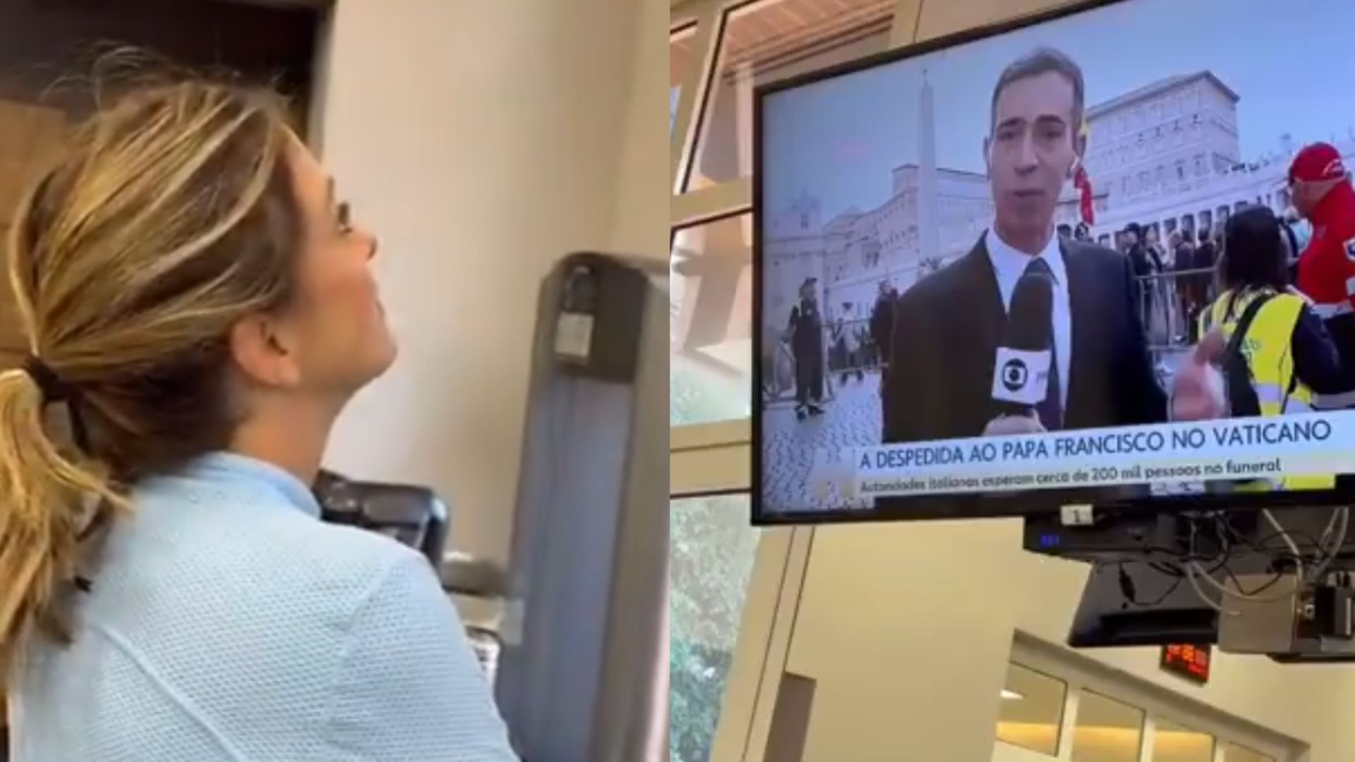 Ticiane Pinheiro se declara para Tralli, que está em Roma: “Muito orgulho!”