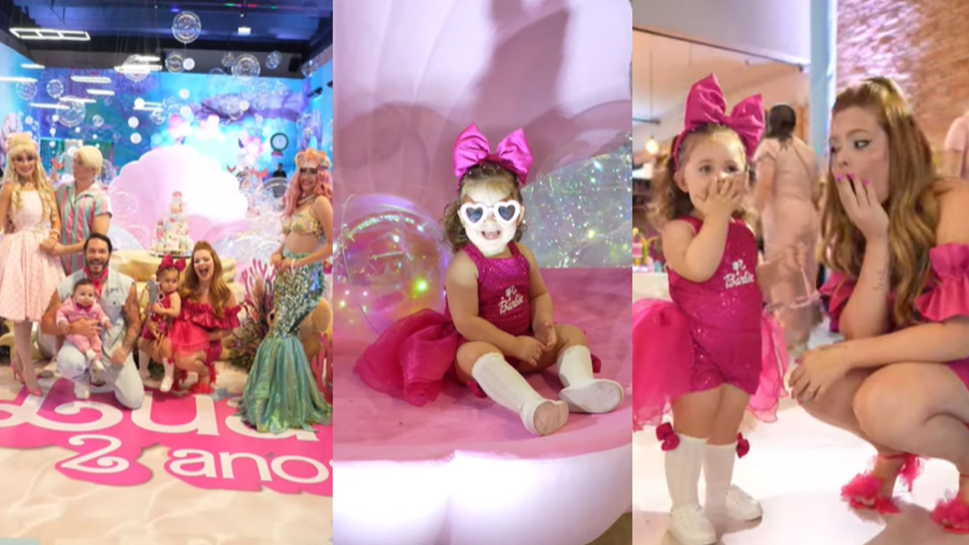 Viih Tube e Eliezer mostram vídeo da ‘superfesta’ de dois anos da filha
