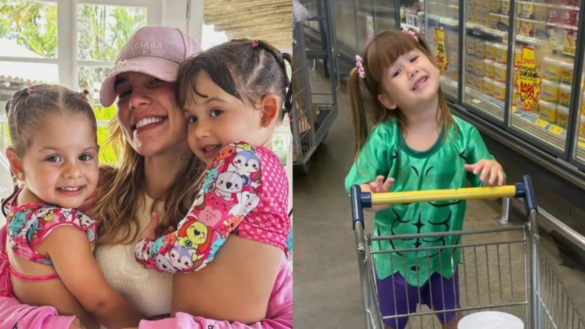 Virginia mostra as filhas fazendo compras no mercado: ‘Só o necessário’