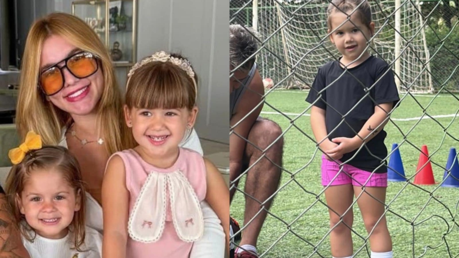 Virginia Fonseca mostra primeira aula de futebol de Maria Alice