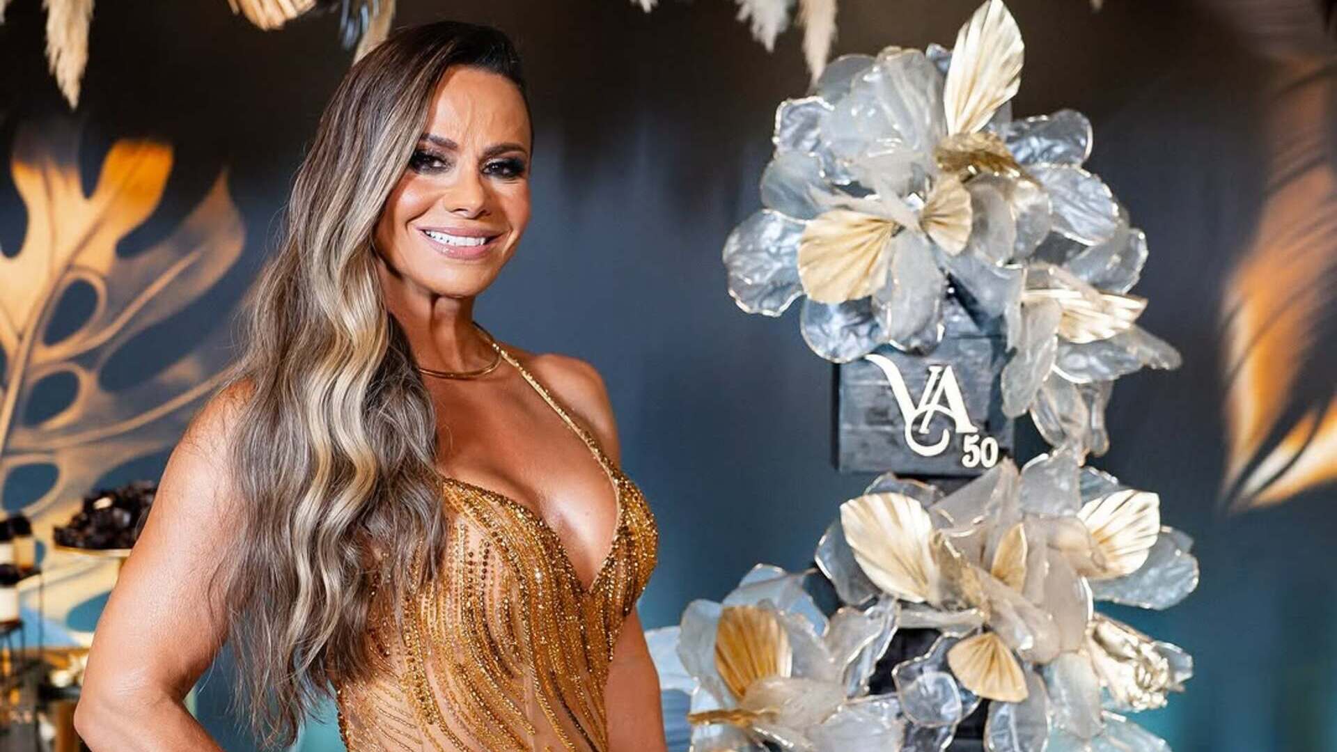 Viviane Araújo impressiona ao mostrar detalhes de sua festa de 50 anos