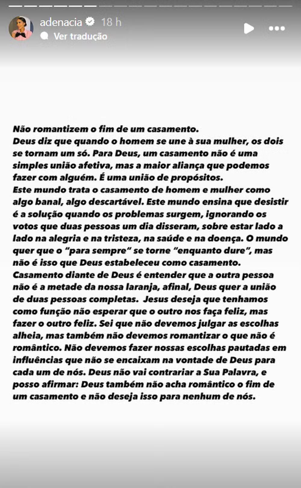 Adenacia Anastasia opina sobre div&oacute;rcio de Virginia e Z&eacute; Felipe
