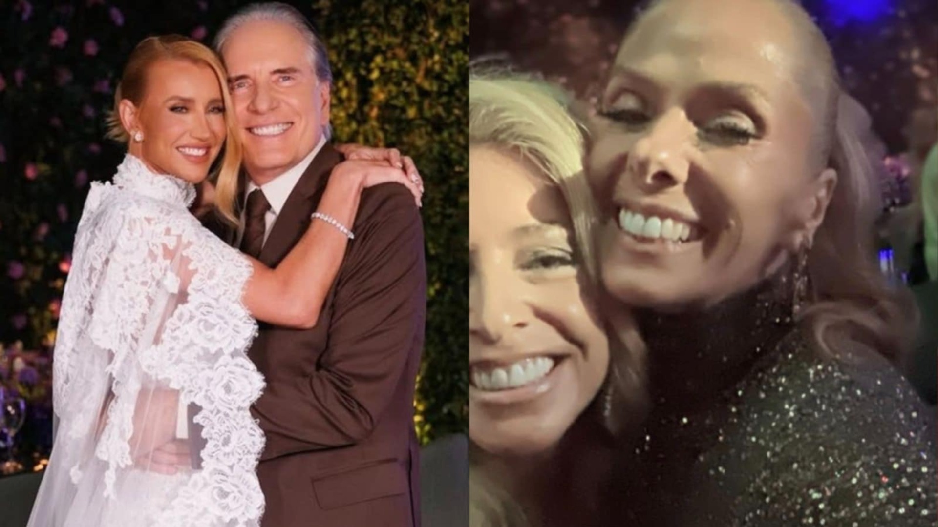 Adriane Galisteu curte festa de Roberto Justus com 1ª esposa dele