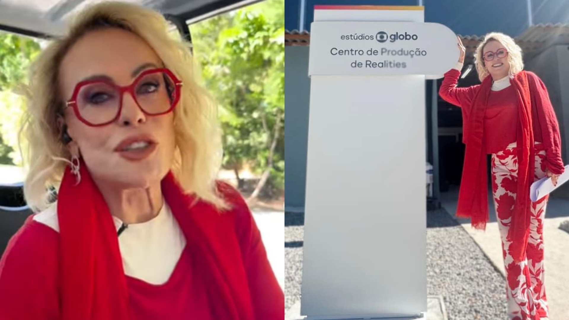 Ana Maria Braga exibe tenda gigante montada para seu novo programa