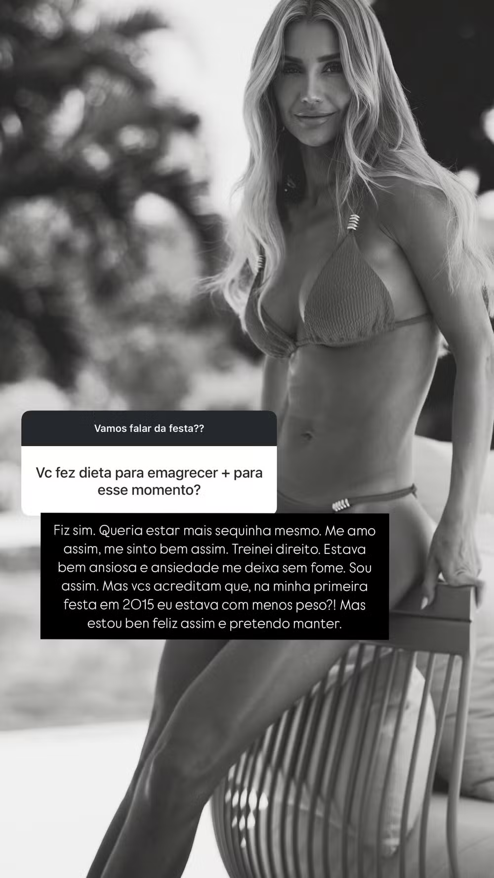 Ana Paula Siebert revela motivo da perda de peso