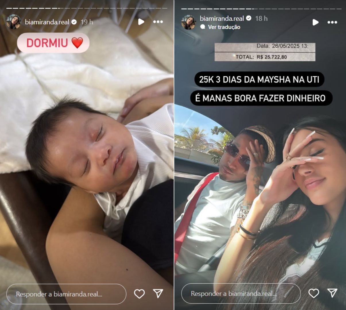 Bia Miranda revela valor gasto com a filha na UTI - Reprodu&ccedil;&atilde;o/Instagram