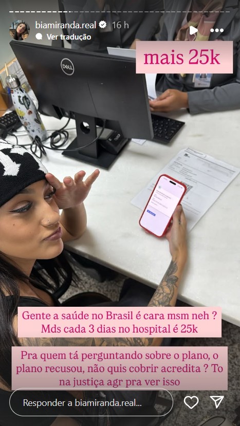 Bia Miranda paga novo valor em tratamento da filha - Reprodu&ccedil;&atilde;o/Instagram