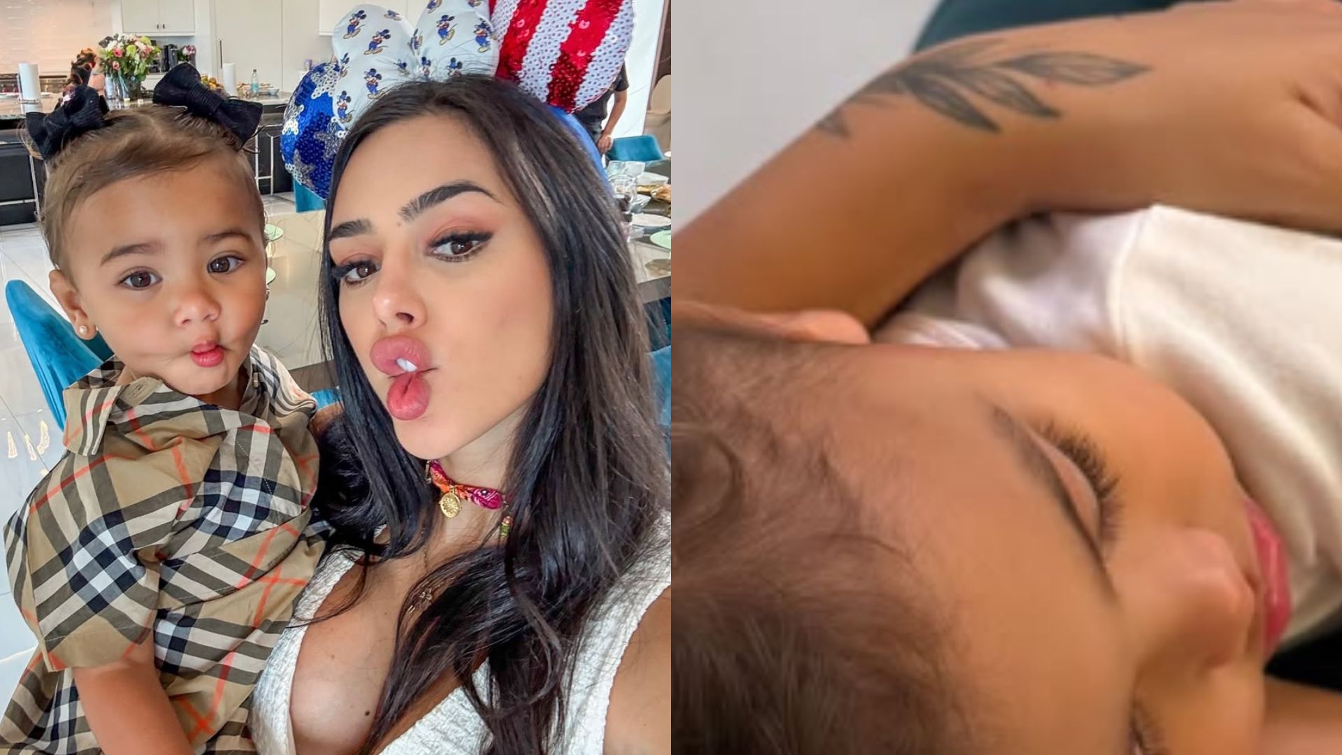 Bruna Biancardi encanta ao mostrar Mavie abraçando seu barrigão de grávida