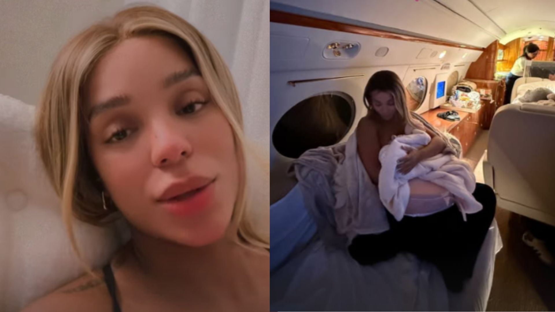 No Brasil, Brunna Gonçalves conta como foi o primeiro voo com a filha, Zuri