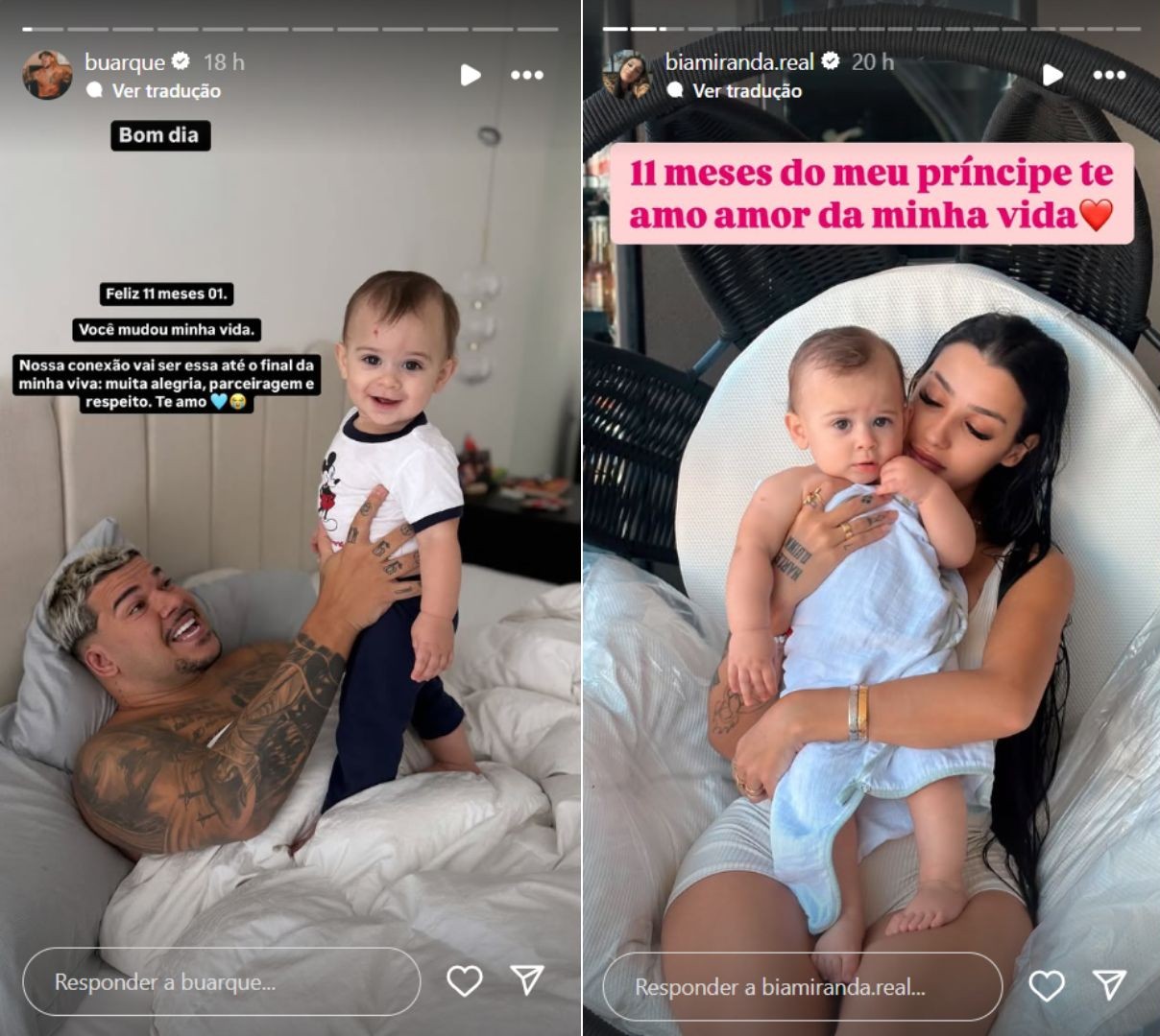 Buarque e Bia Miranda celebram 11 meses do filho - Reprodu&ccedil;&atilde;o/Instagram