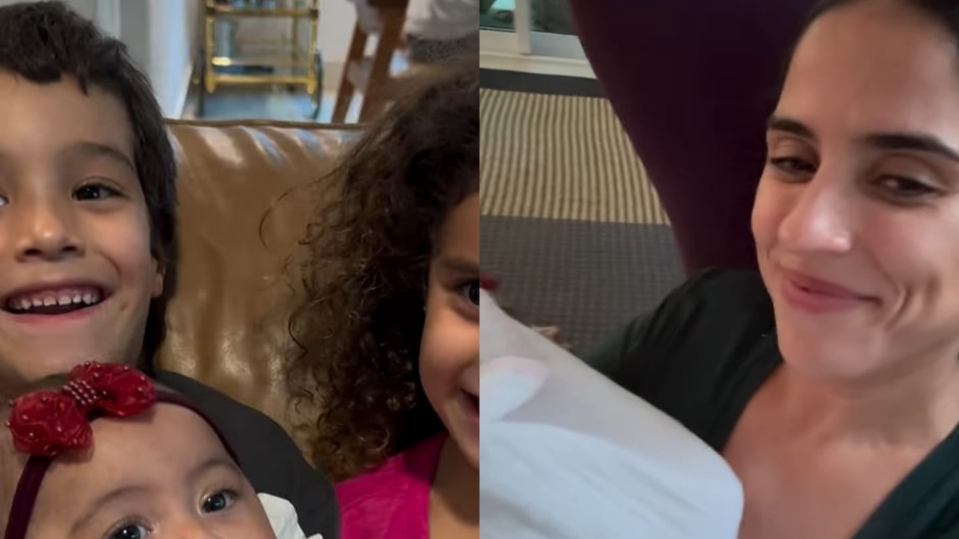 Camilla Camargo encanta ao mostrar os filhos com sua irmã caçula, Clara
