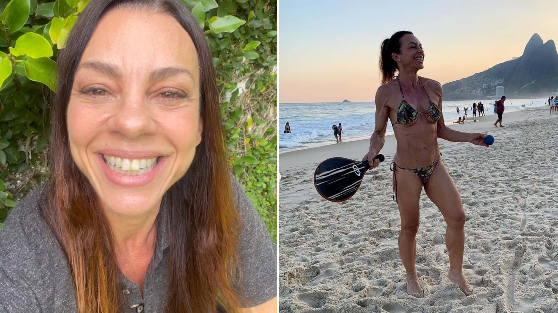 Carla Marins revela o que faz para manter o corpaço aos 56 anos