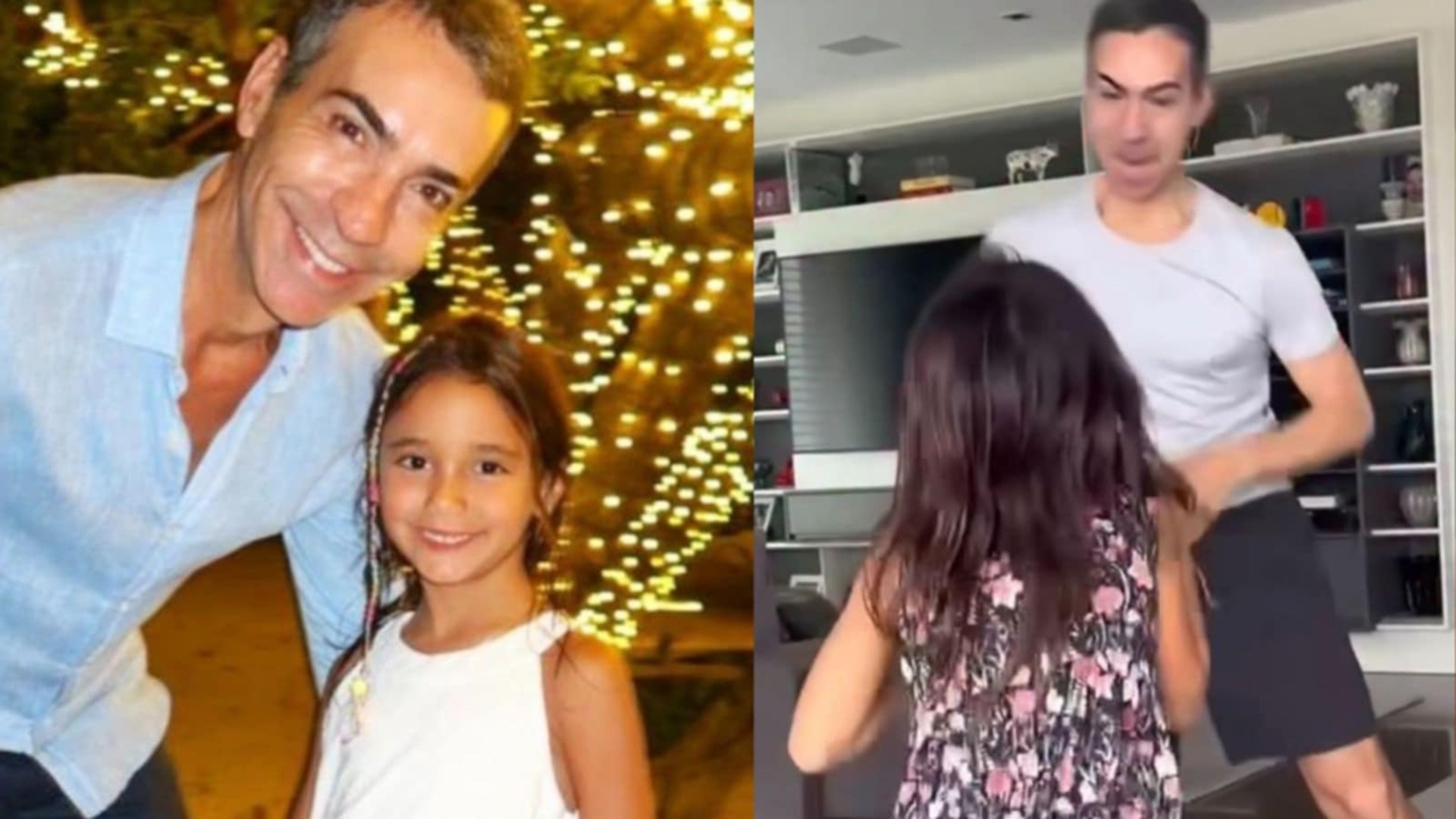 César Tralli encanta ao mostrar manhã agitada com a filha: ‘Muito amor’