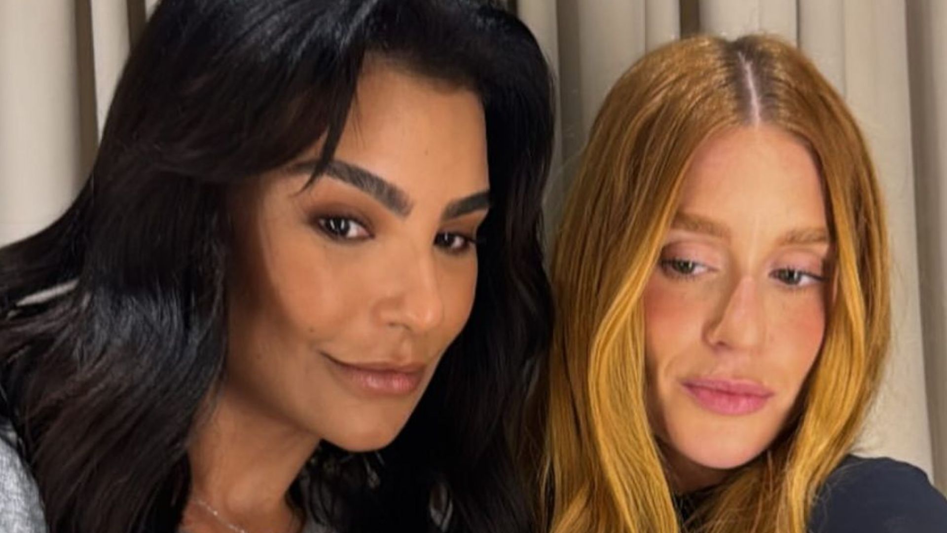 Marina Ruy Barbosa e Cíntia Chagas fazem as pazes e posam juntas após polêmica nas redes