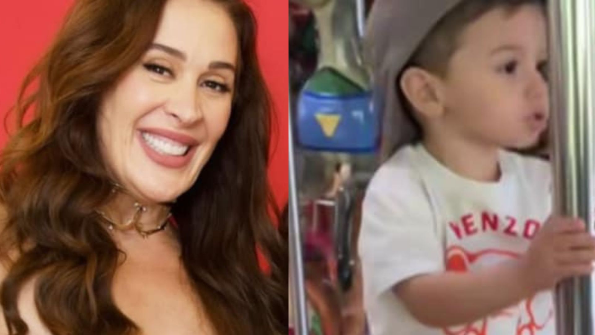 Filho de Claudia Raia esbanja fofura ao surgir brincando em carrossel nos EUA