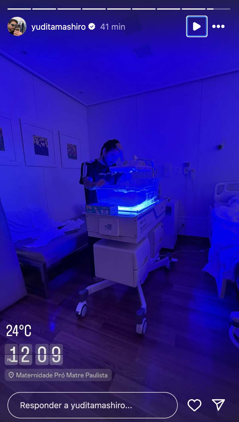 Davi Yudi foi internado para fazer fototerapia