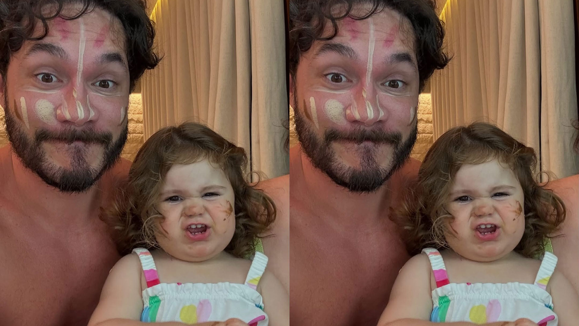 Lua leva tombo e arranca risos de Eliezer: ‘Passa bem’