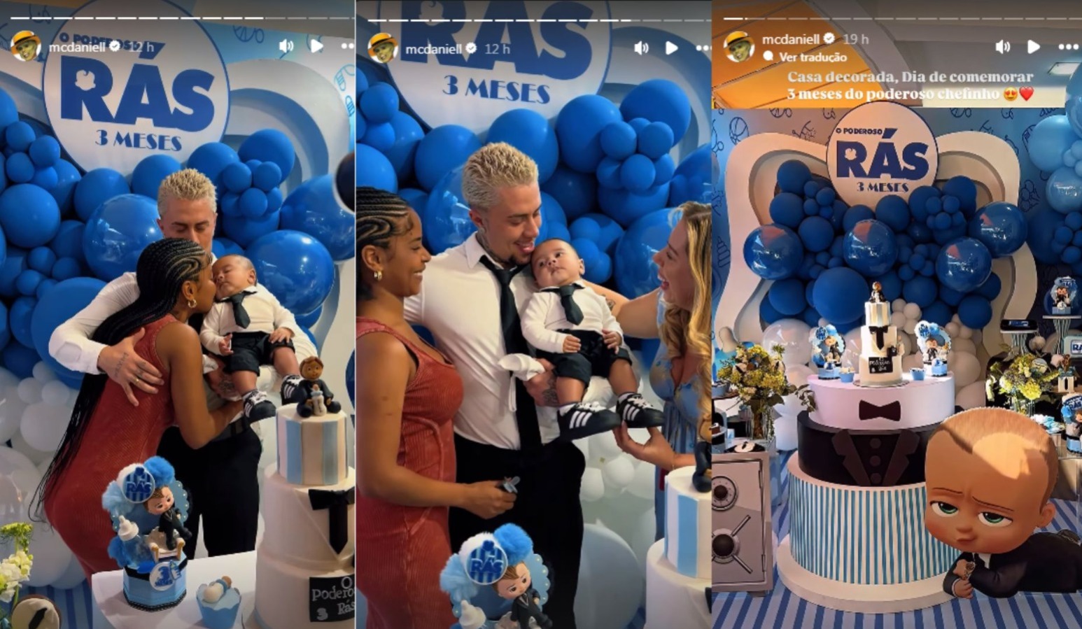 MC Daniel e Lorena Maria celebram 3 meses do filho, Rás - Reprodução/Instagram