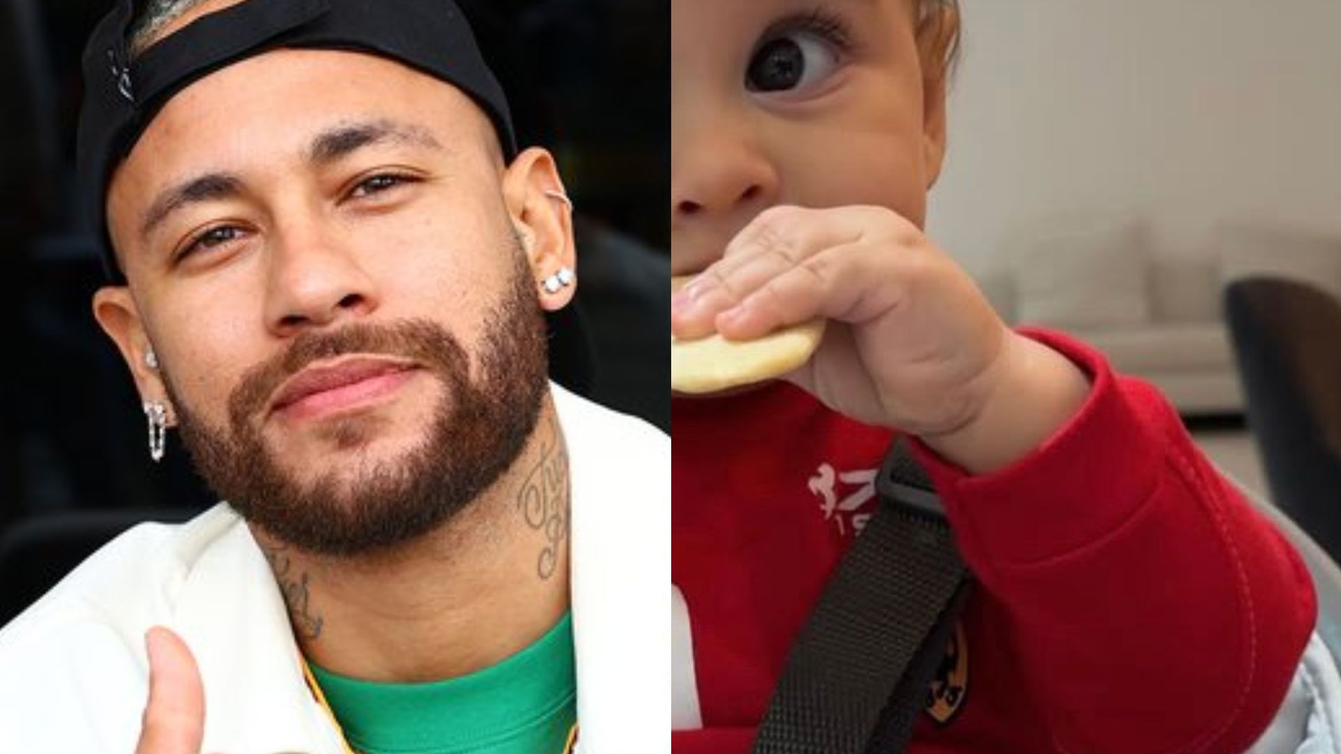 Filha de Neymar Jr, Helena esbanja fofura com look vermelho em nova foto