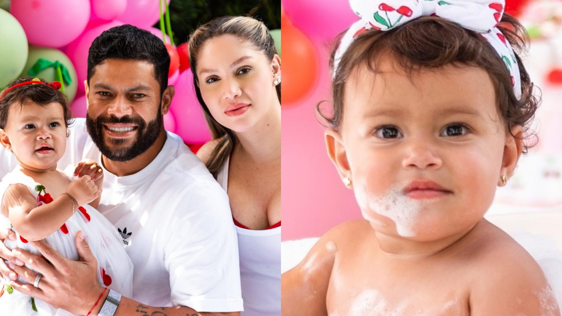 Hulk Paraíba encanta ao mostrar fotos do mesversário da filha, Aisha