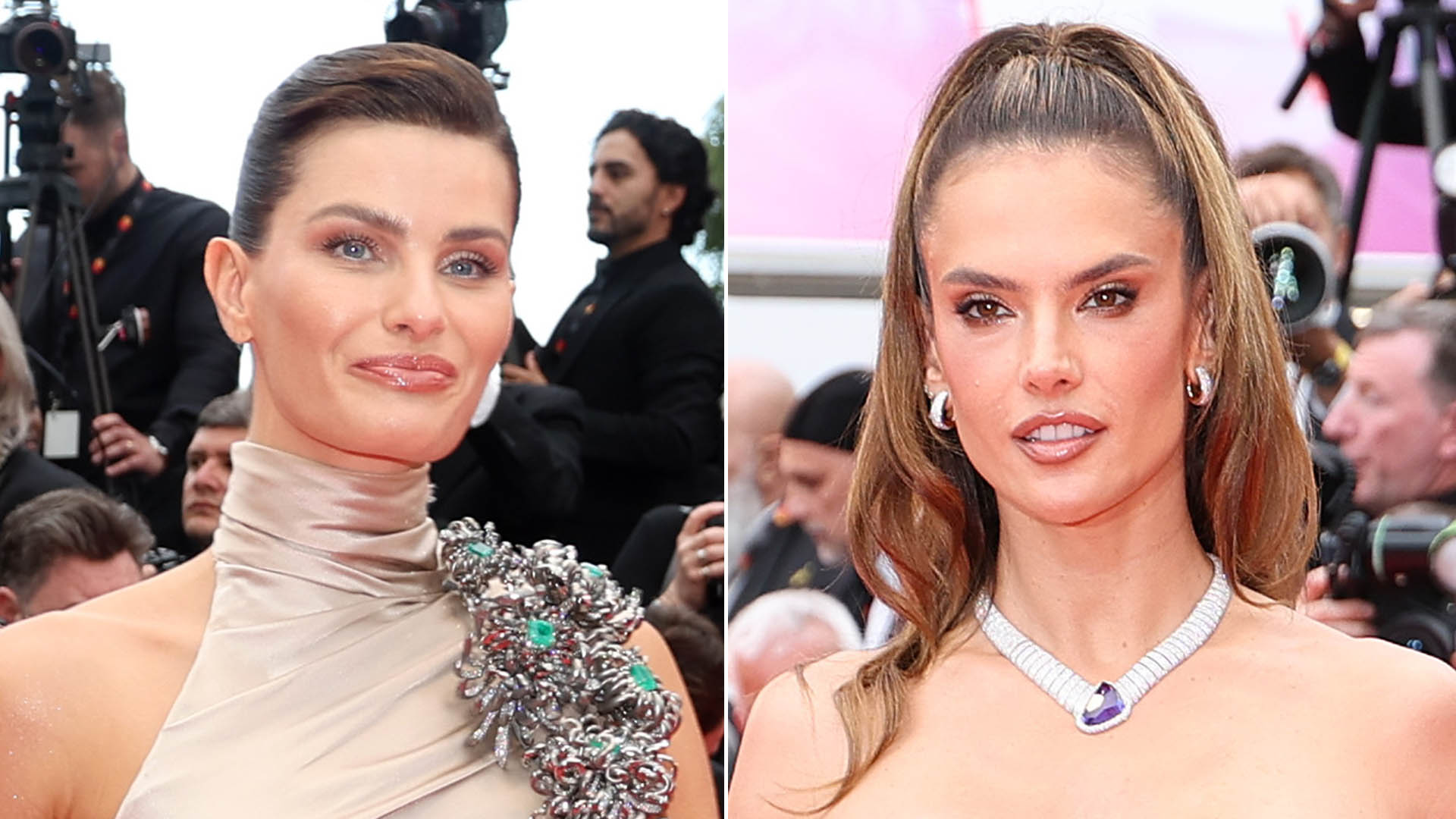 Isabeli Fontana e Alessandra Ambrosio apostam em fendas no Festival de Cannes
