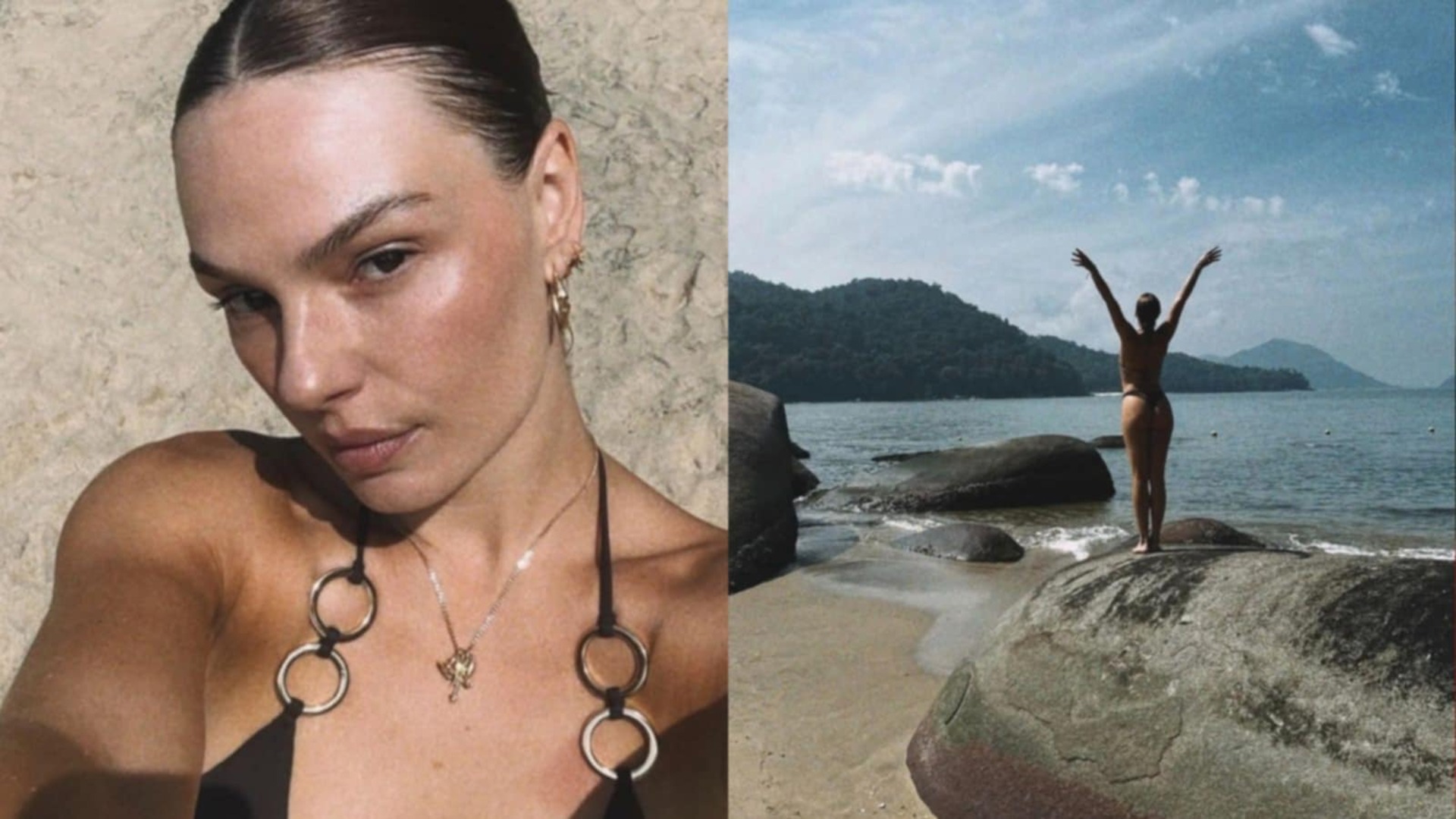 Após casamento, Isis Valverde esbanja beleza na praia
