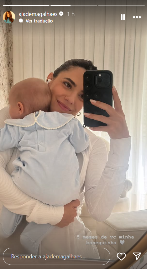 Jade Magalhães comemora os 5 meses de vida de Serena - Foto: Reprodução/Instagram