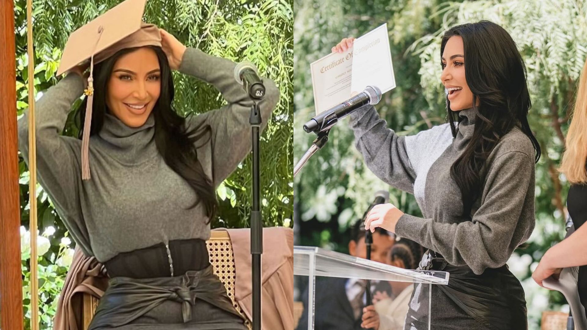 Kim Kardashian celebra formatura após 6 anos de estudo alternativo