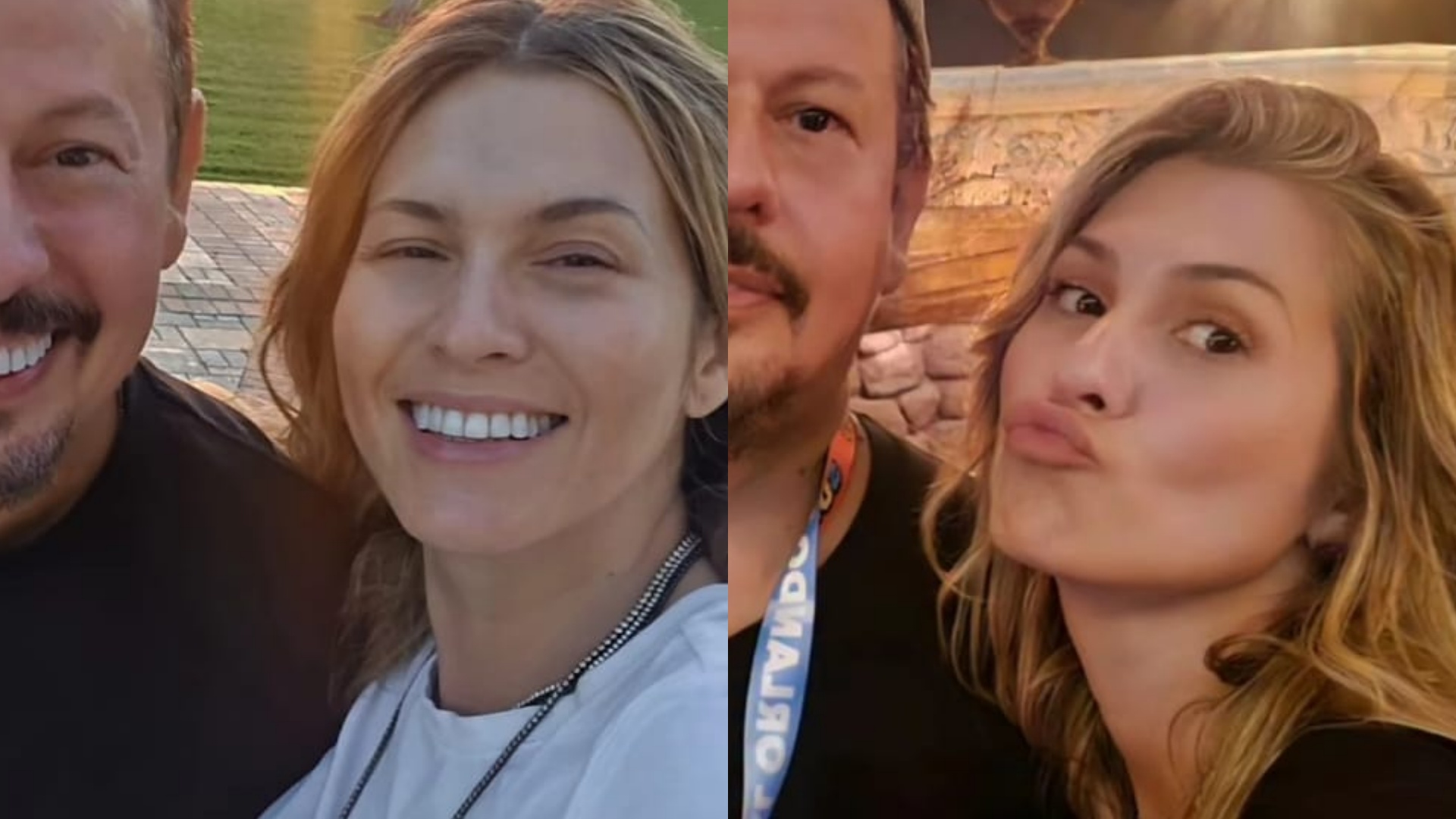 Discreta, Lívia Andrade posta fotos raras com o namorado em data especial