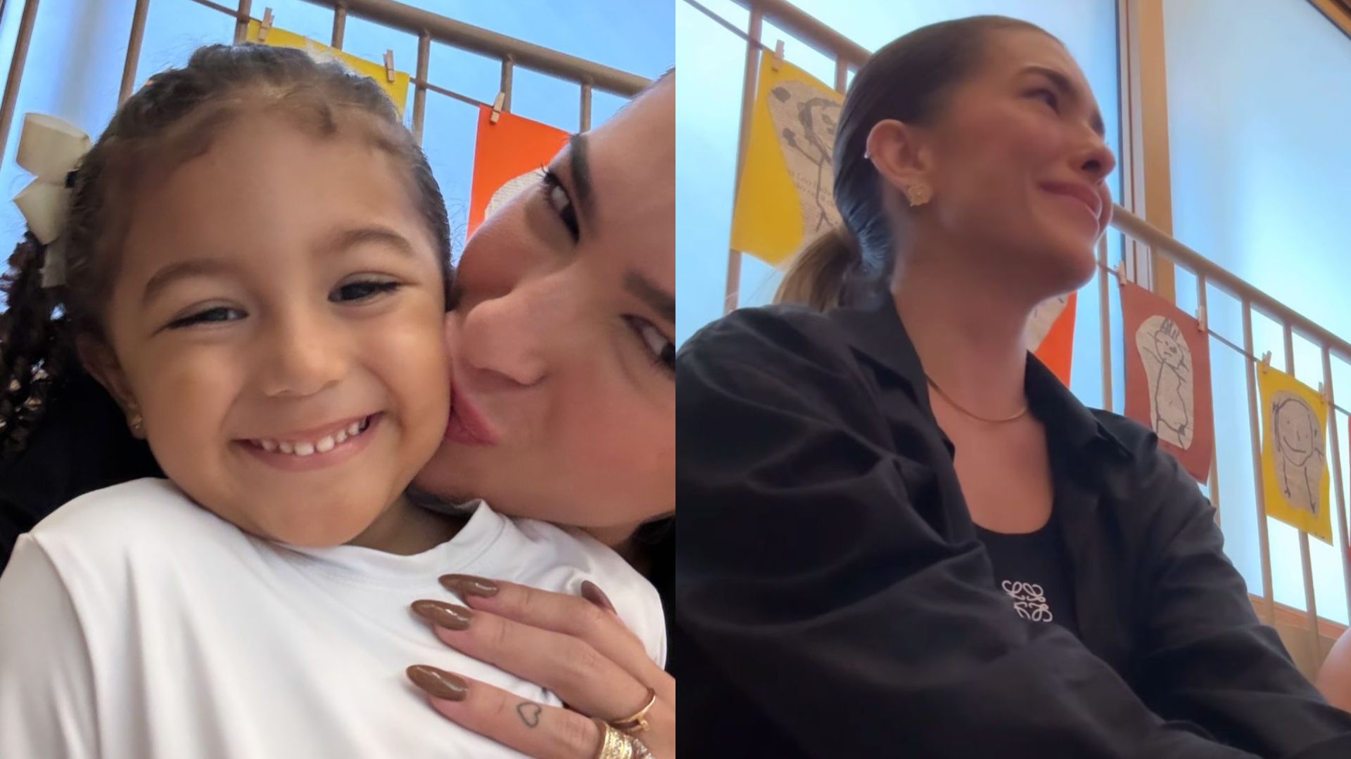 Lore Improta se emociona com apresentação de Dia das Mães na escola da filha, Liz