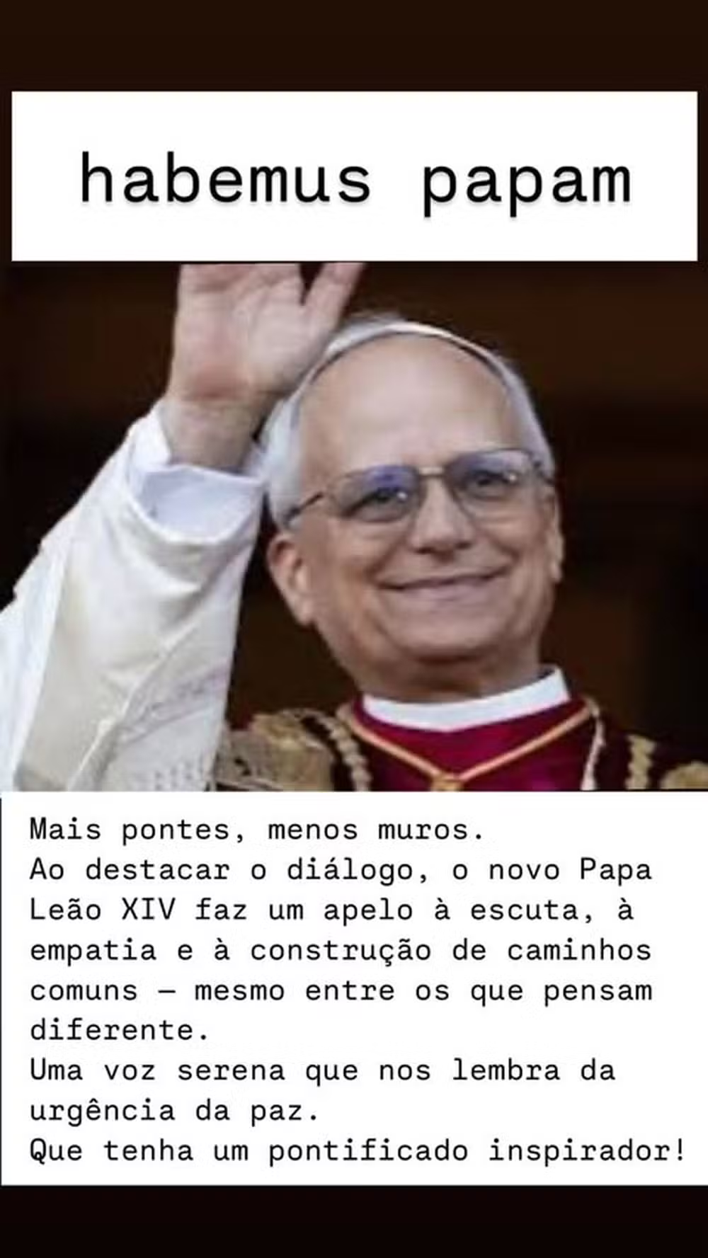Luciano Huck fala sobre papa Le&atilde;o XIV