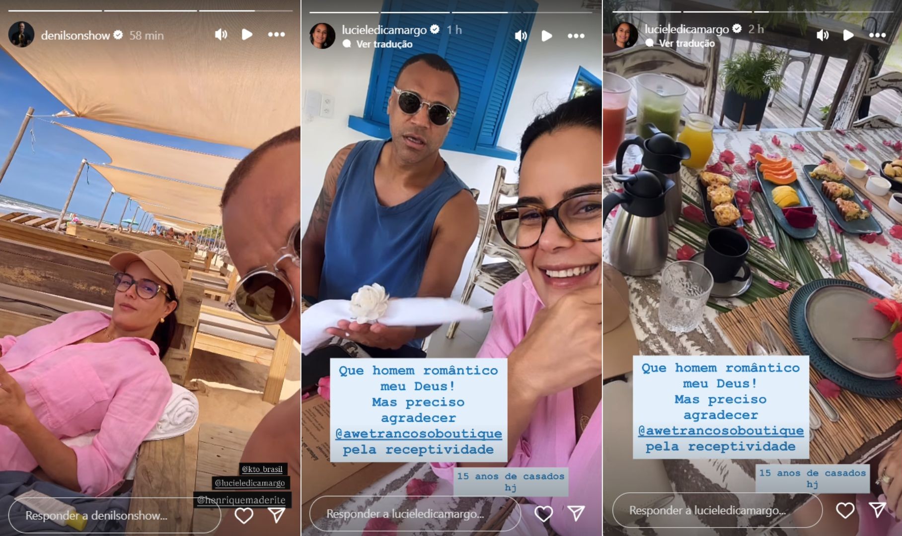 Luciele Di Camargo e Denilson celebram 15 anos de casamento - Reprodu&ccedil;&atilde;o/Instagram
