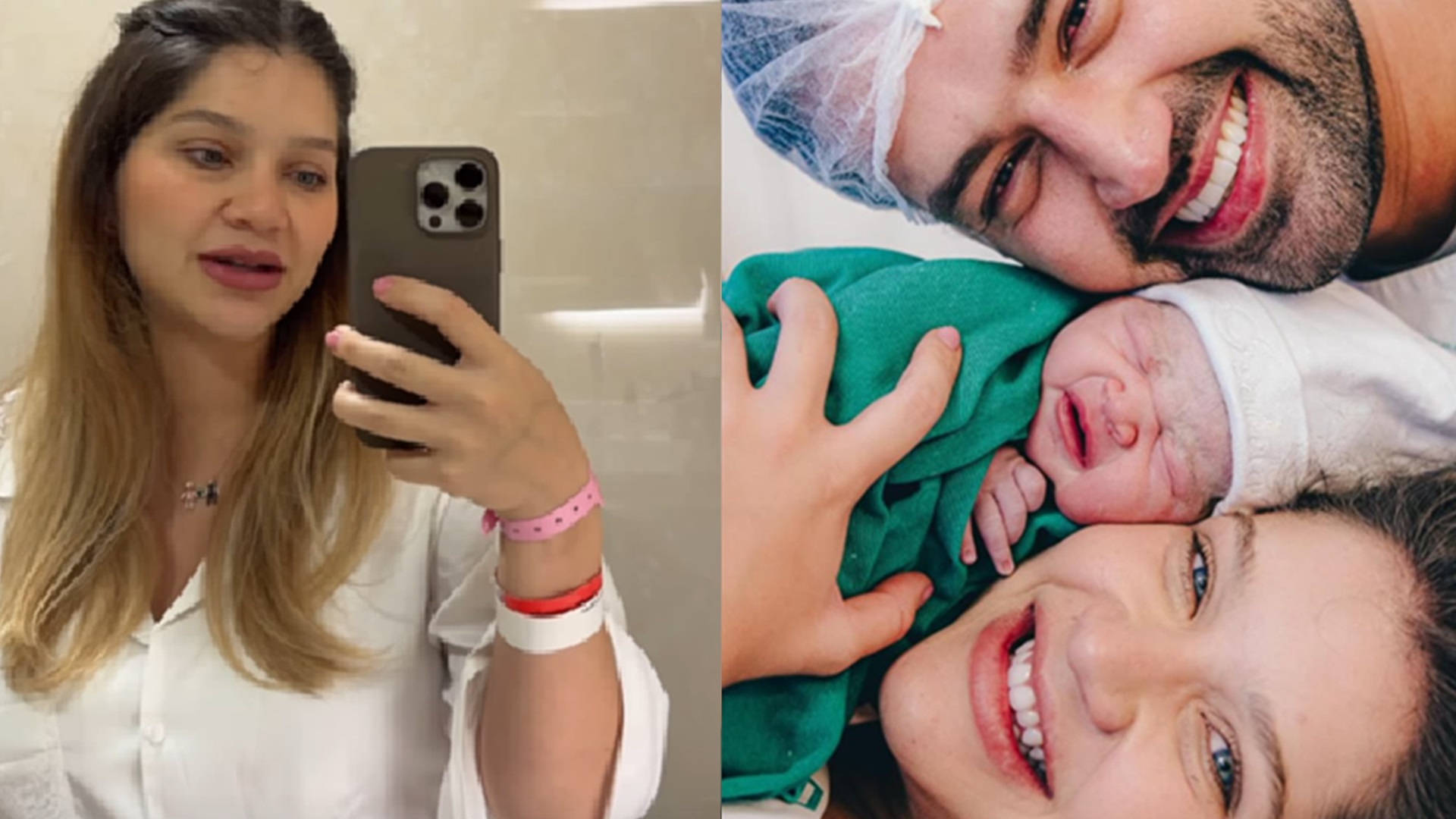 Filha do cantor Leandro faz primeira aparição após dar à luz Isabela