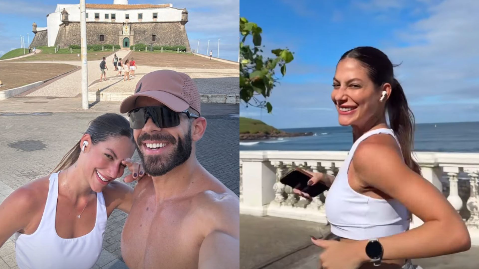 Mari Gonzalez divide momento de corrida matinal com Pipo Marques: ‘Estratégia’