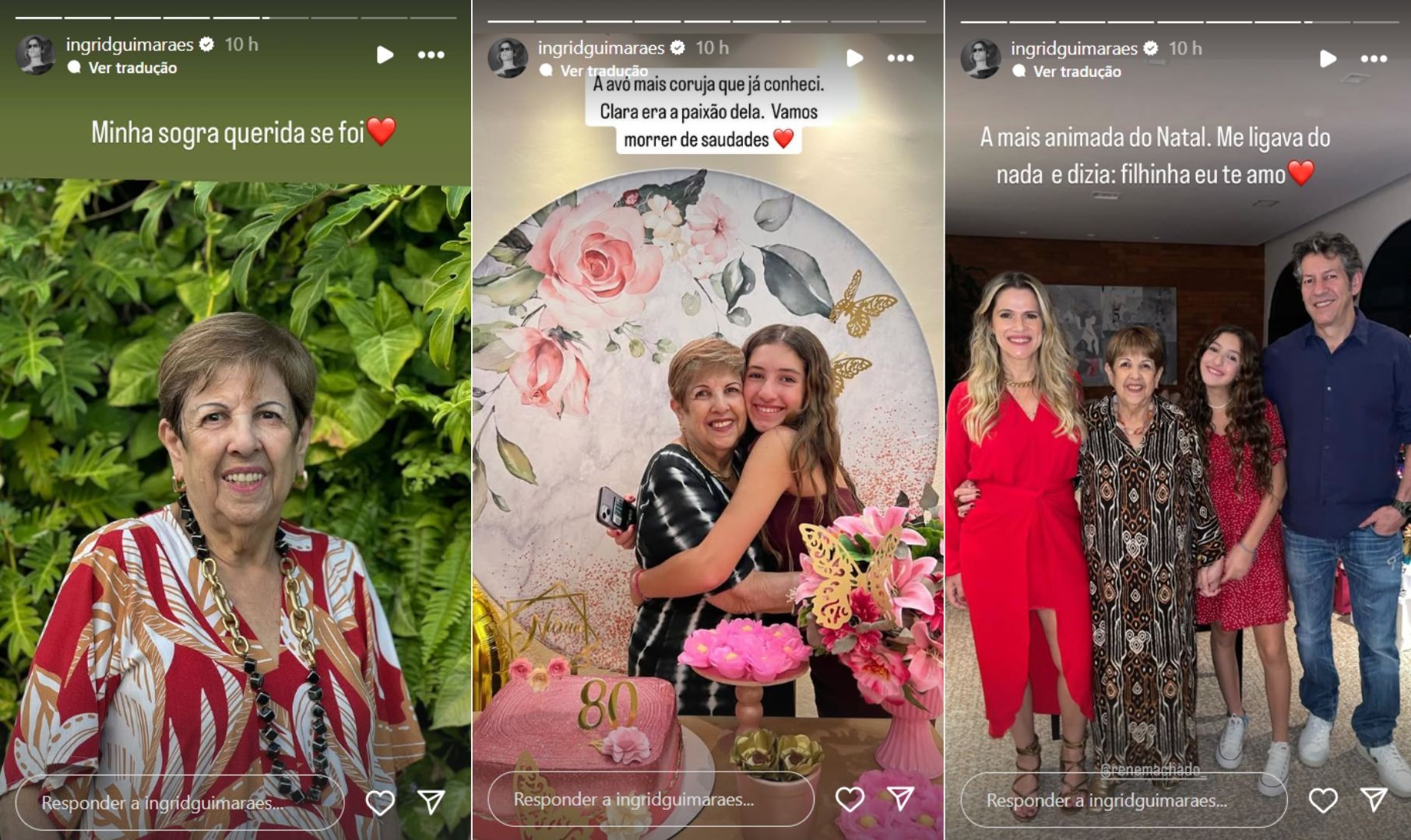 Ingrid Guimar&atilde;es se despede da sogra - Reprodu&ccedil;&atilde;o/Instagram