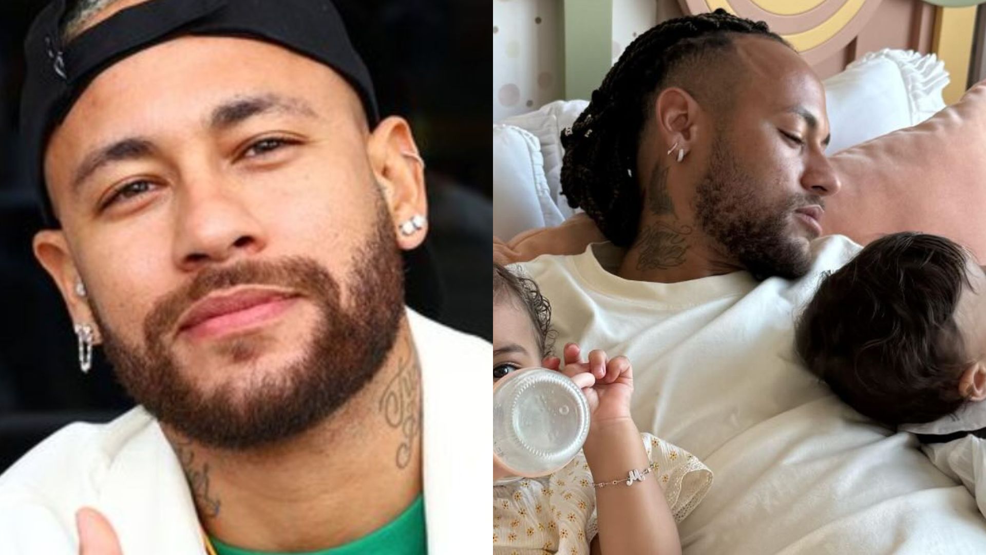 Neymar Jr divide momento encantador com as filhas, Mavie e Helena