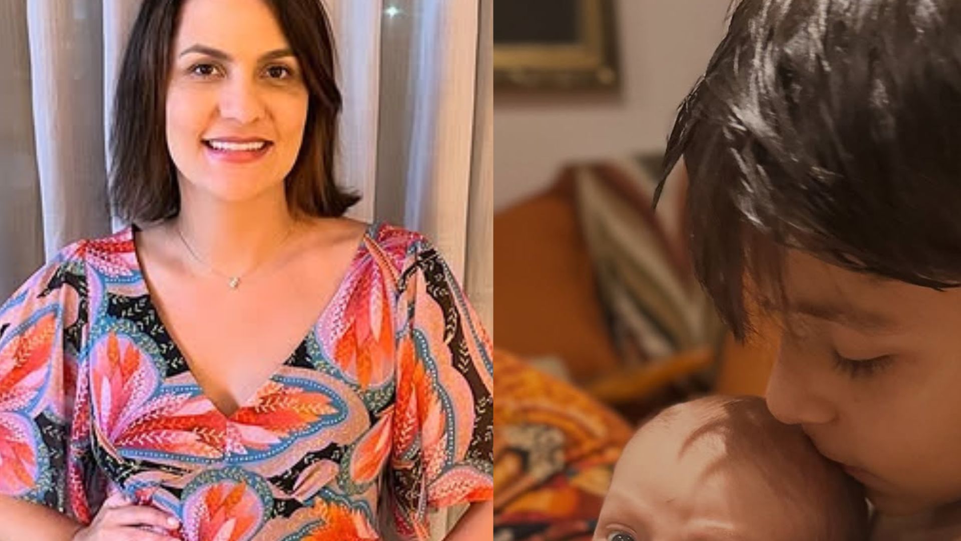 Paula Barbosa divide cliques encantadores dos filhos: ‘Meus amores’
