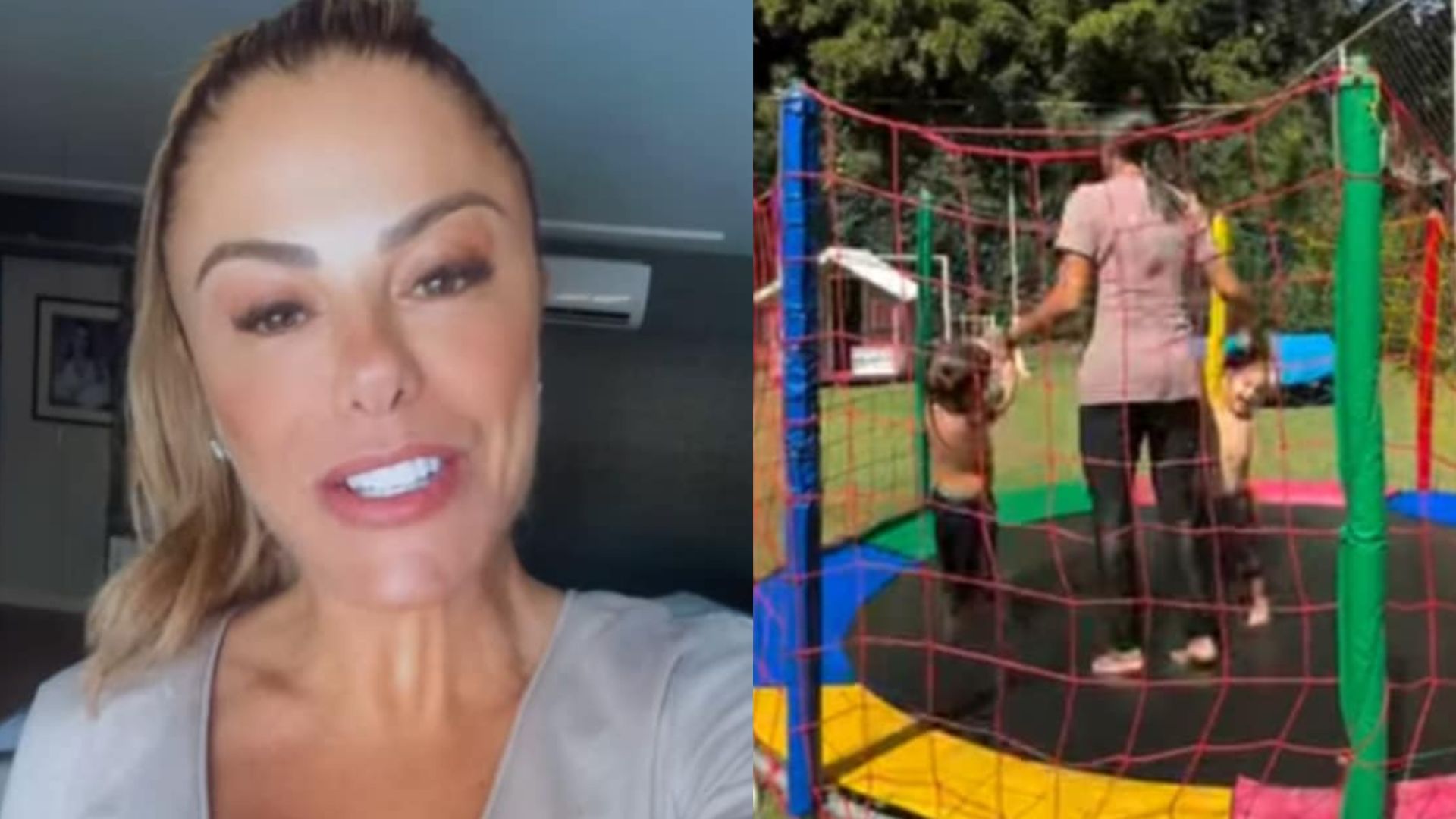 Poliana Rocha mostra as filhas de Virginia Fonseca tomando banho de mangueira