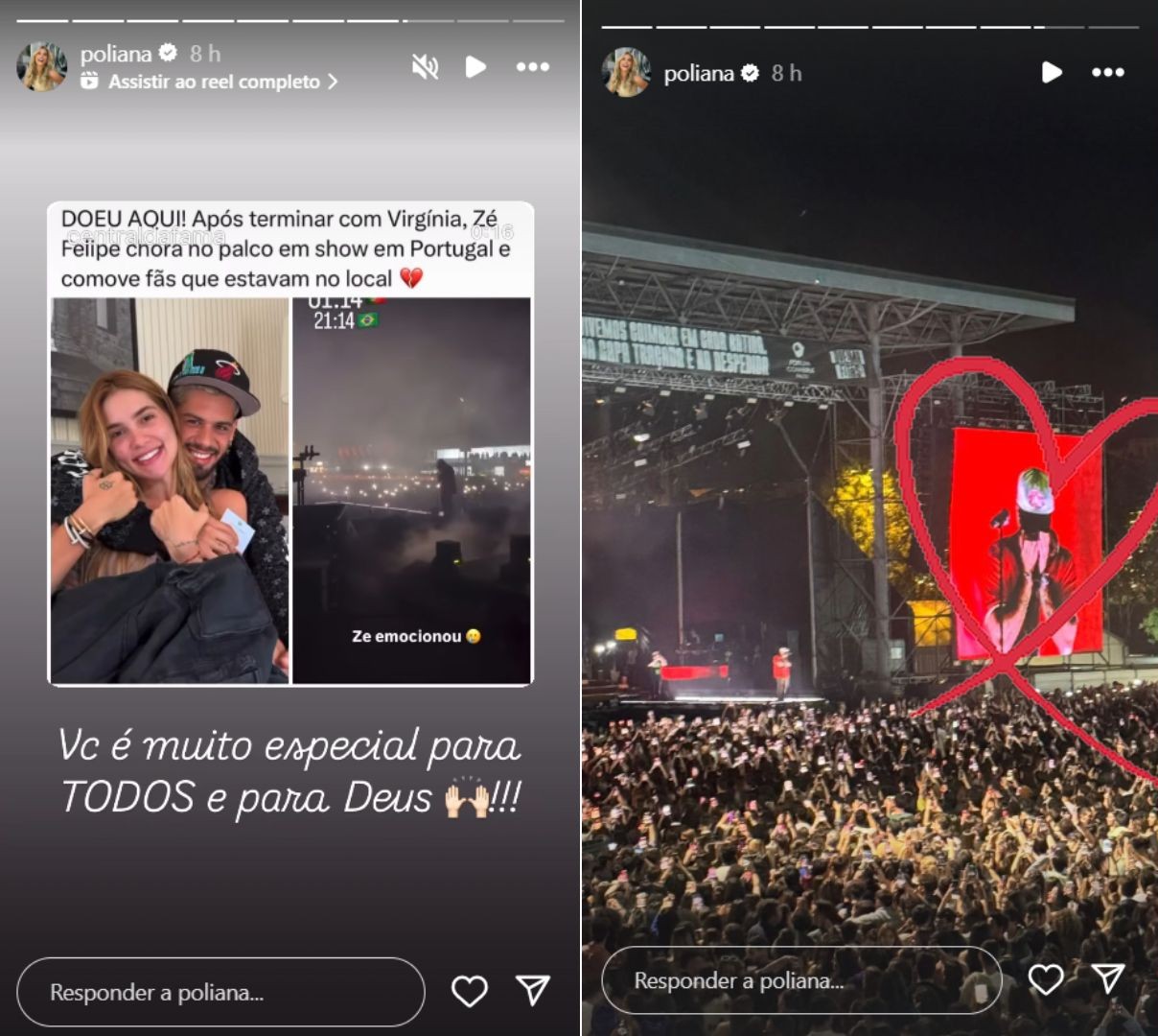 Poliana Rocha manda recado para Z&eacute; Felipe - Reprodu&ccedil;&atilde;o/Instagram
